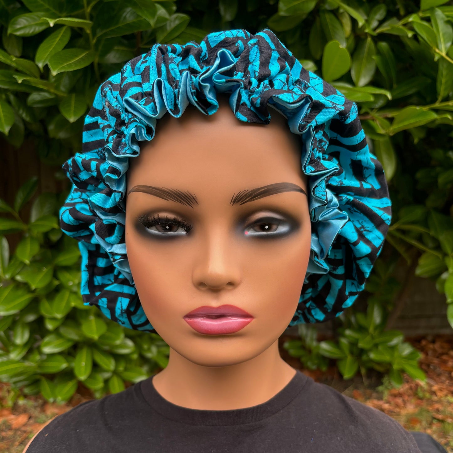 Amin - Large Satin Lined Ankara Bonnet