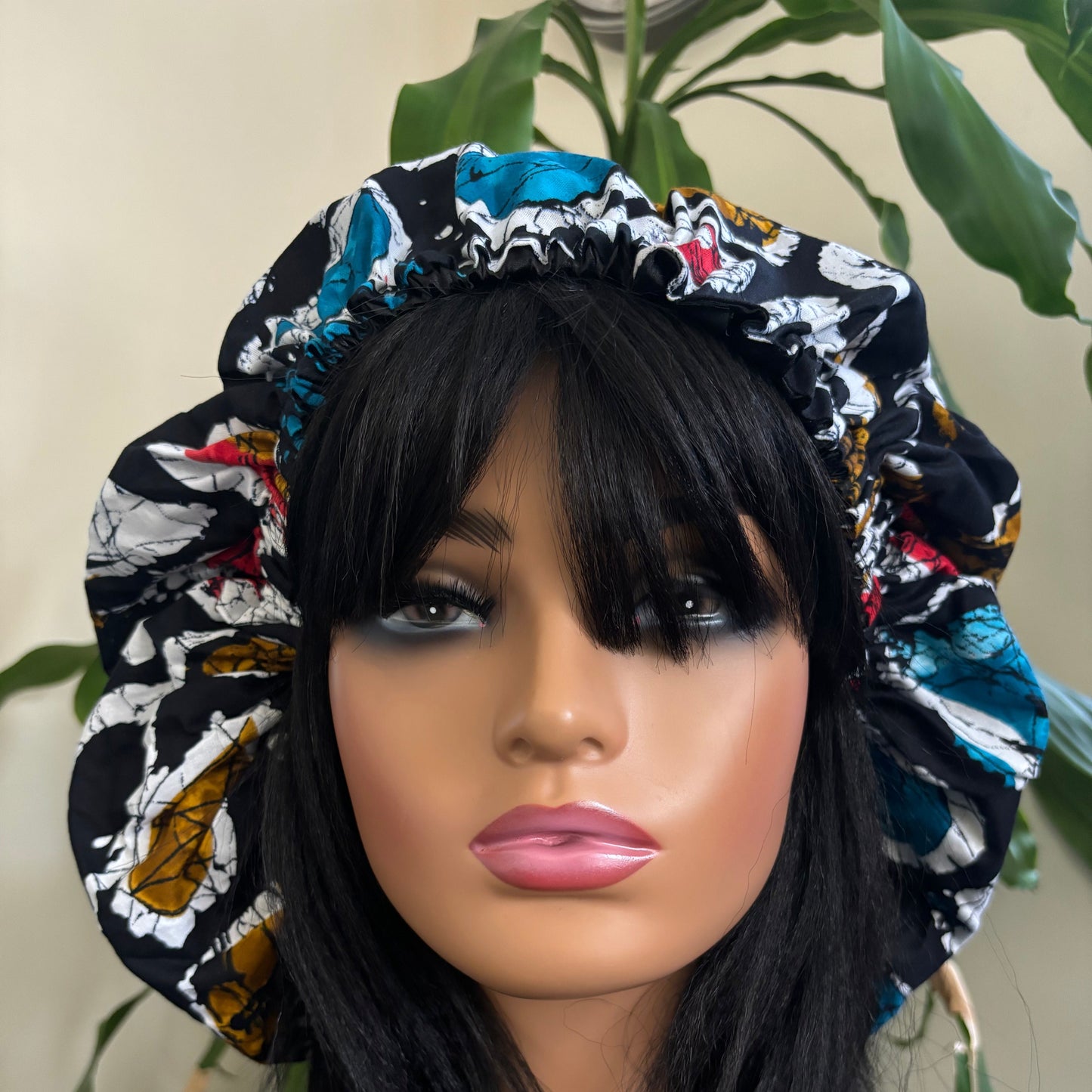 Osiri - Large Satin Lined Ankara Bonnet