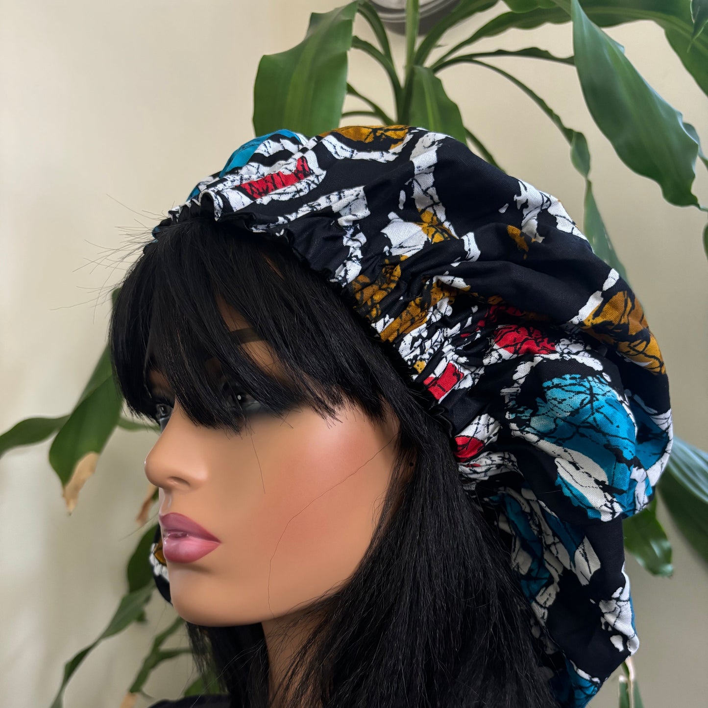 Osiri - Large Satin Lined Ankara Bonnet