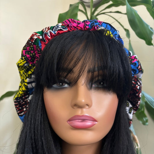 Dada - Medium Satin Lined Ankara Hair Bonnet