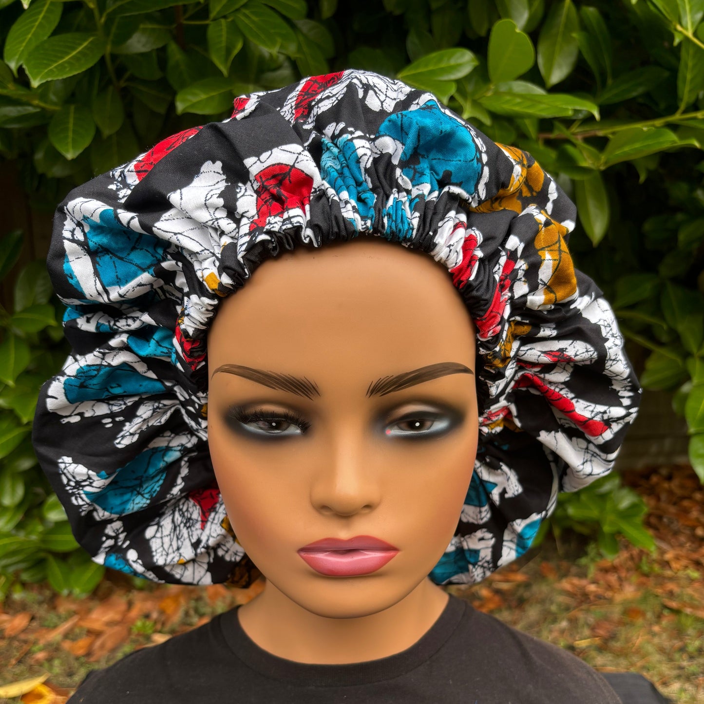 Osiri - Large Satin Lined Ankara Bonnet