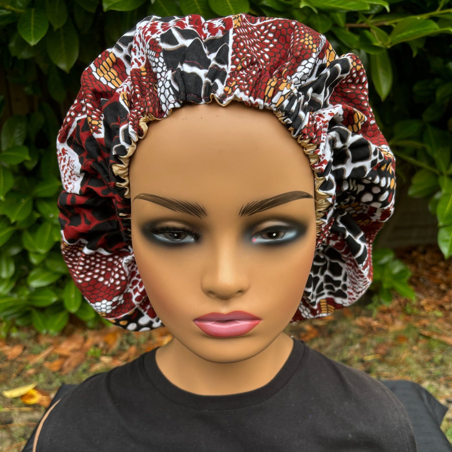 Penny - Medium Satin Lined Ankara Bonnet